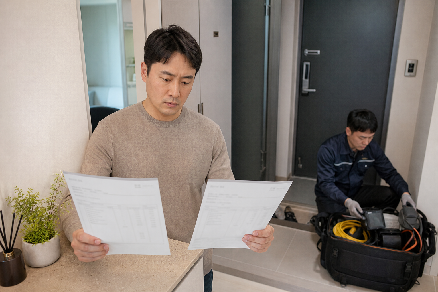누수탐지 업체 선택 현장 점검